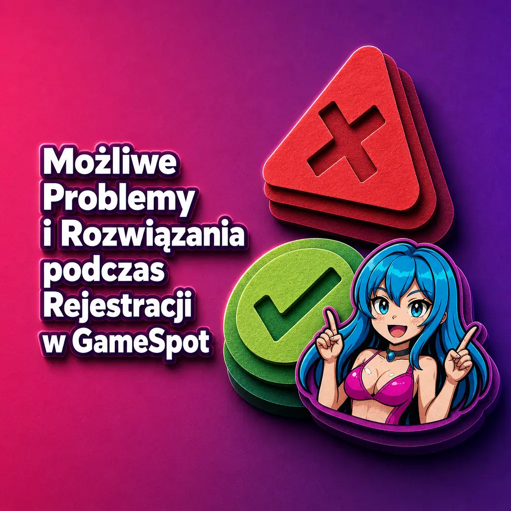 Tabela problemów i rozwiązań podczas rejestracji w GameSpot z poradami technicznymi