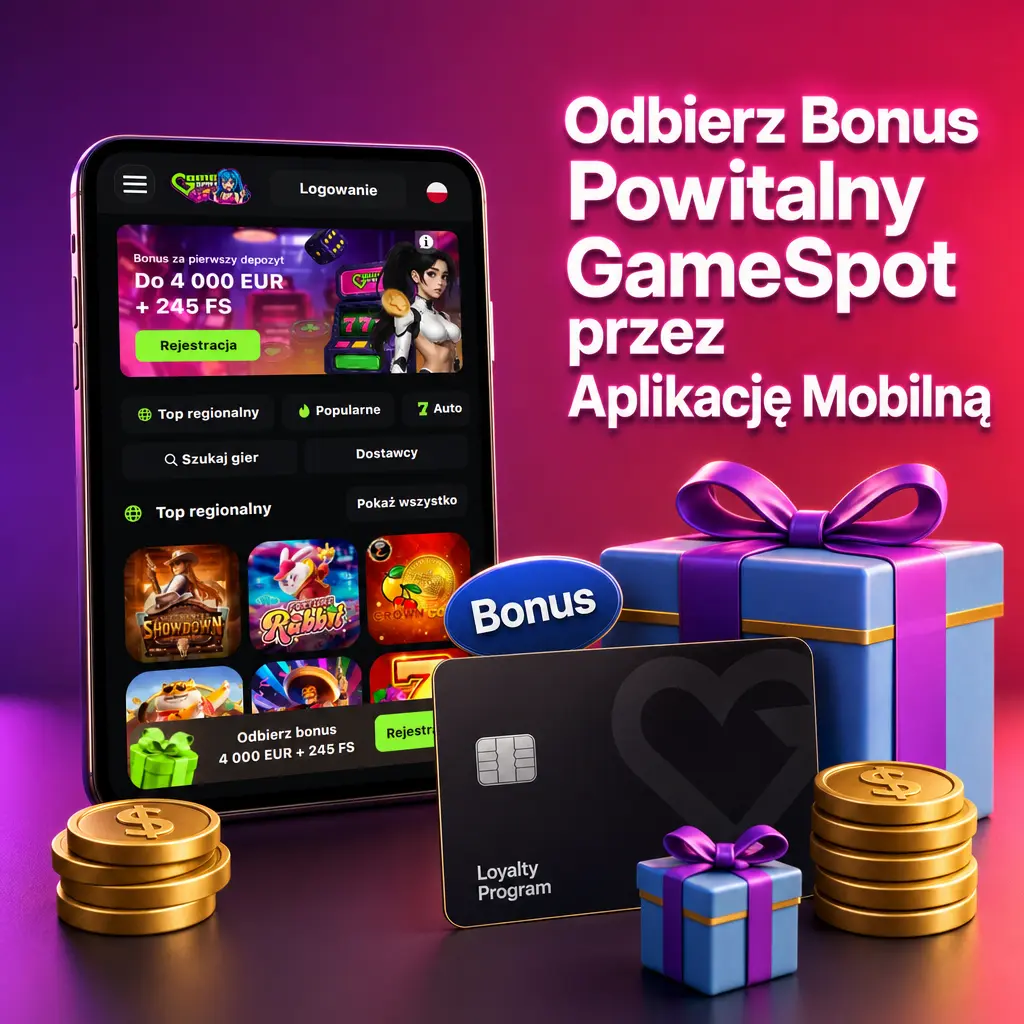 Pobieranie aplikacji mobilnej GameSpot na Android i iOS z bonusem powitalnym do 4000 EUR i 245 FS